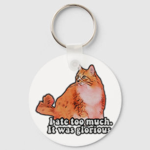 Grumpy cat meme for cat persons and kitten lovers key ring