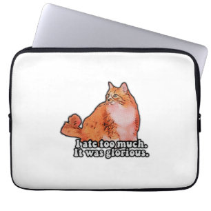 Grumpy cat meme for cat persons and kitten lovers laptop sleeve