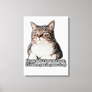 Grumpy cat meme for cat persons and kitten owners canvas print