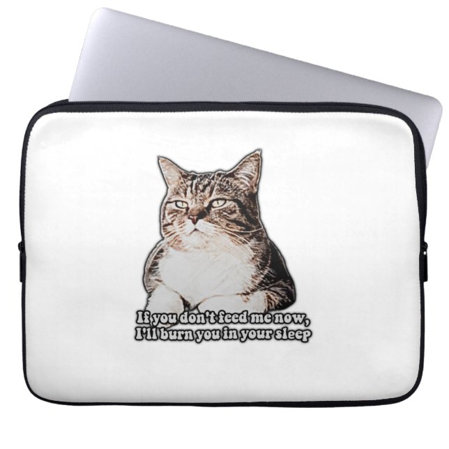 Grumpy cat meme for cat persons and kitten owners laptop sleeve (Front)