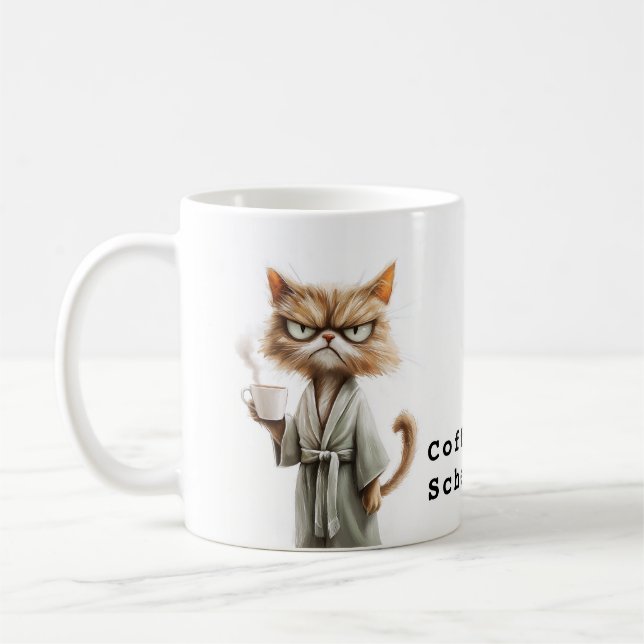 Grumpy Cat Needs Coffee Coffee Mug (Left)