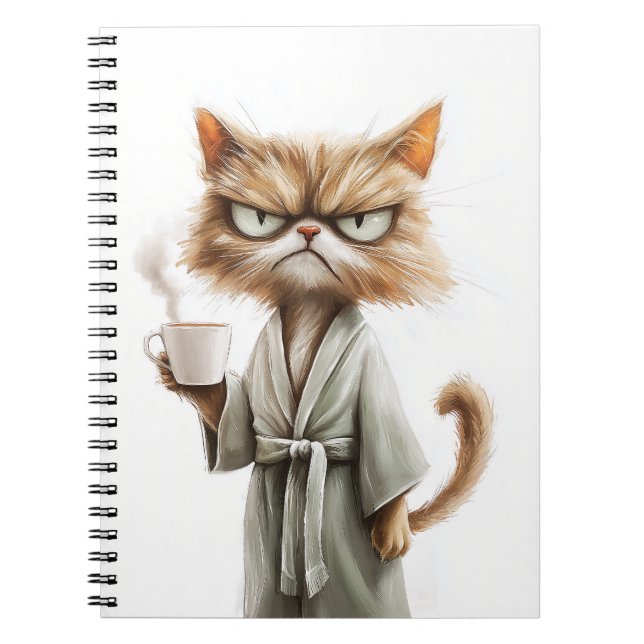 Grumpy Cat Needs Coffee Notebook (Front)