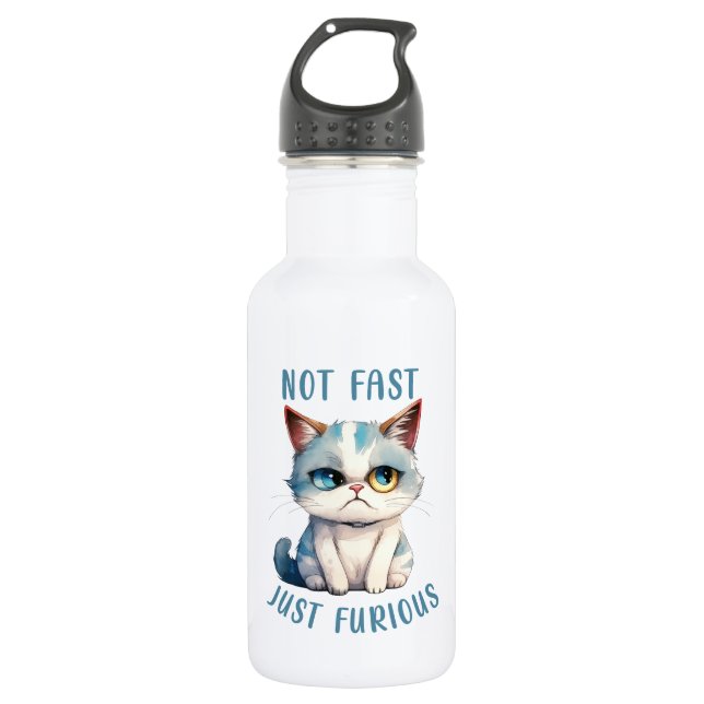 Grumpy Cat - Not Fast, Just Furious 532 Ml Water Bottle (Front)
