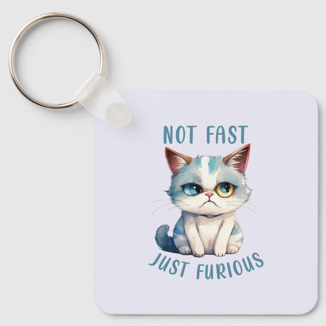 Grumpy Cat - Not Fast, Just Furious Key Ring (Front)
