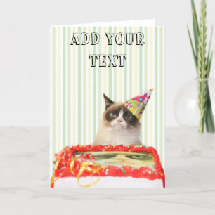 Grumpy Cat Party Greeting Card - Customisable