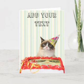 Grumpy Cat Party Greeting Card - Customisable