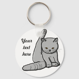 Grumpy Cat Personalised Key Ring