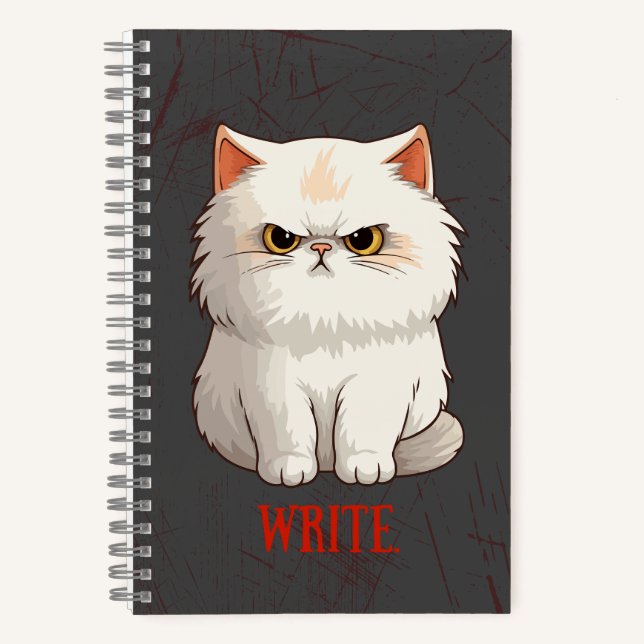 Grumpy Cat Pun Fun Write Journal Notebook (Front)