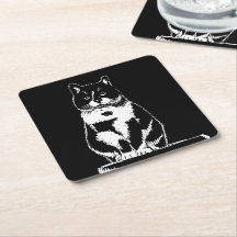 Grumpy cat table coaster