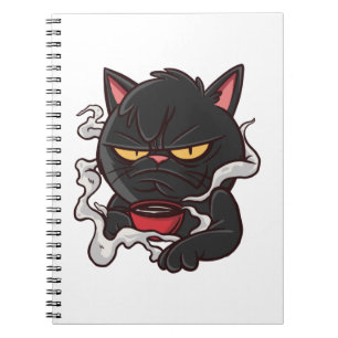 Grumpy Cat with Coffee Notebook