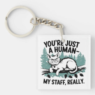 Grumpy Cat – 'You're Just a Human, My Staff Really Key Ring