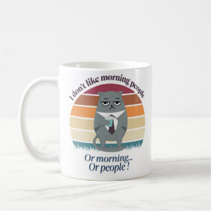 Grumpy Catful Coffee Morning Humour Design Coffee Mug