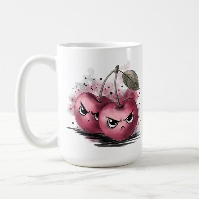 Grumpy Cherries Coffee Mug (Left)
