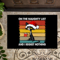 Grumpy Christmas Cat on the Naughty List