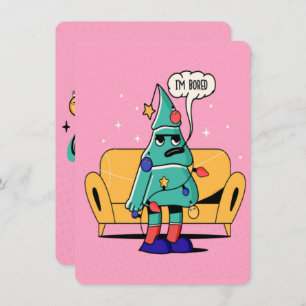 GRUMPY CHRISTMAS ILLUSTRATION DESIGN HOLIDAY CARD