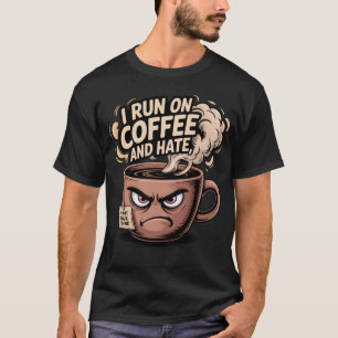 Grumpy Coffee Mug – I Run on Coffee and Hate T-Shirt