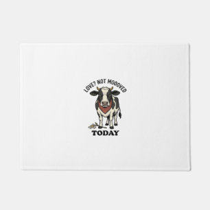 Grumpy Cow Valentine Moody Farm Humour Shirt Doormat