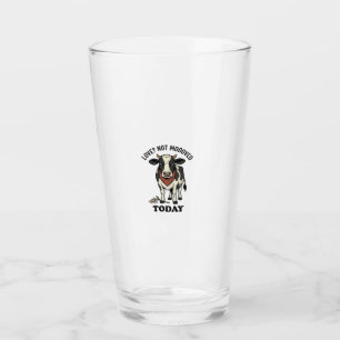 Grumpy Cow Valentine Moody Farm Humour Shirt Glass