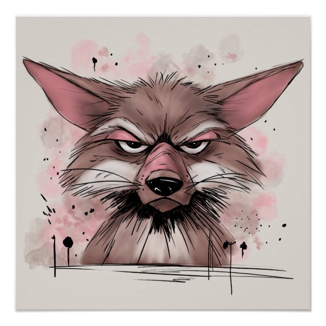Grumpy Coyote Poster (Front)