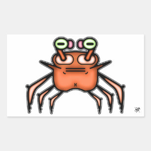 Grumpy Crab Funny Sticker