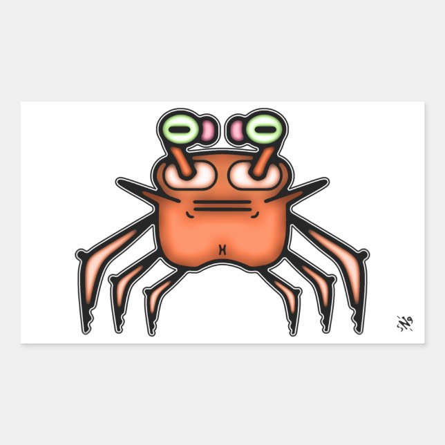 Grumpy Crab Funny Sticker (Front)