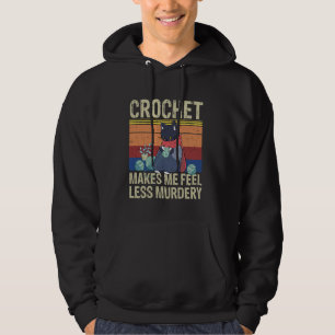 Grumpy Crochet Cat Funny Knitting Yarn Lovers Croc Hoodie