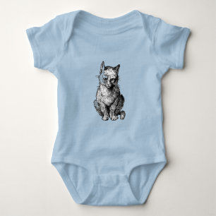 Grumpy Cute cat animal baby shirt