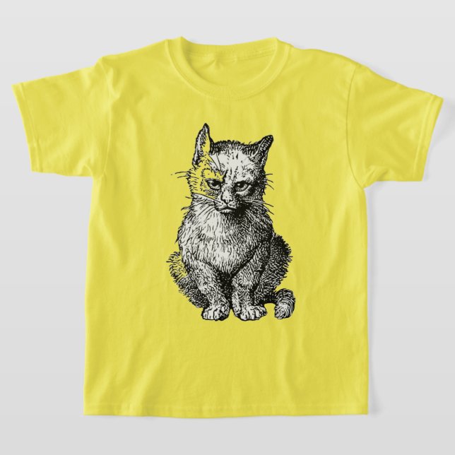 Grumpy Cute cat  animal   girl shirt (Laydown)