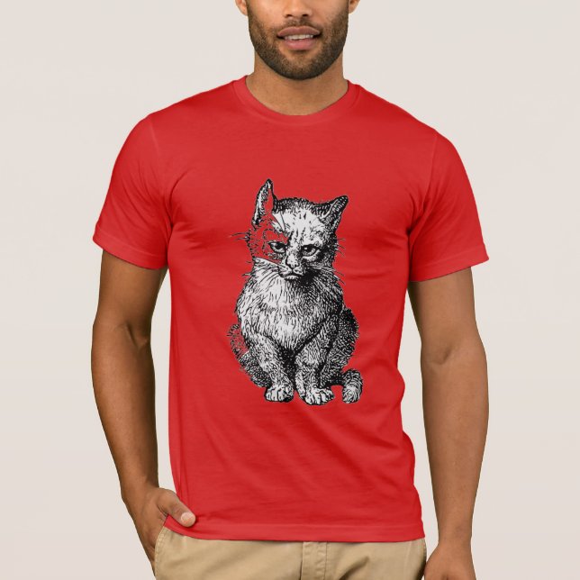 Grumpy Cute cat  animal   men T-Shirt (Front)