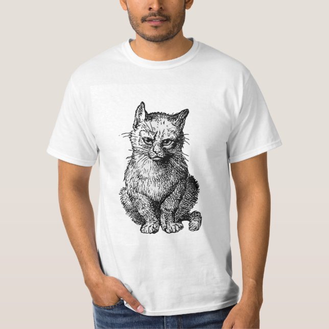 Grumpy Cute cat  animal   men T-Shirt (Front)