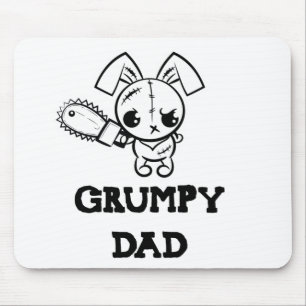 Grumpy Dad Grumpy Voodoo Bunny Father Love Mouse Mat
