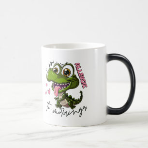 Grumpy Dino Mug – "I'm Allergic to Morning"
