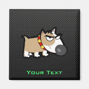 Grumpy Dog on Sleek Magnet