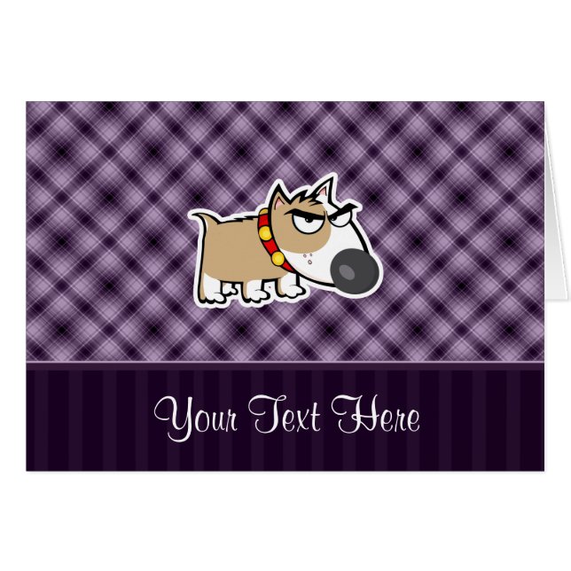 Grumpy Dog; Purple (Front Horizontal)