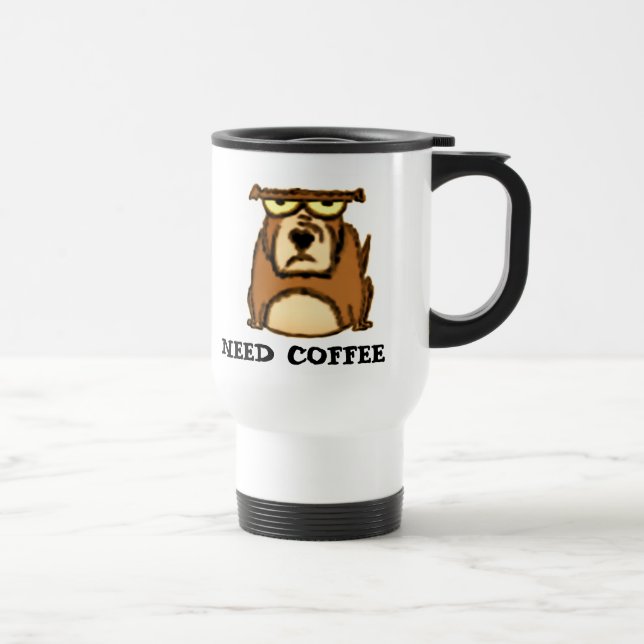 Grumpy Dog Travel Mug (Right)