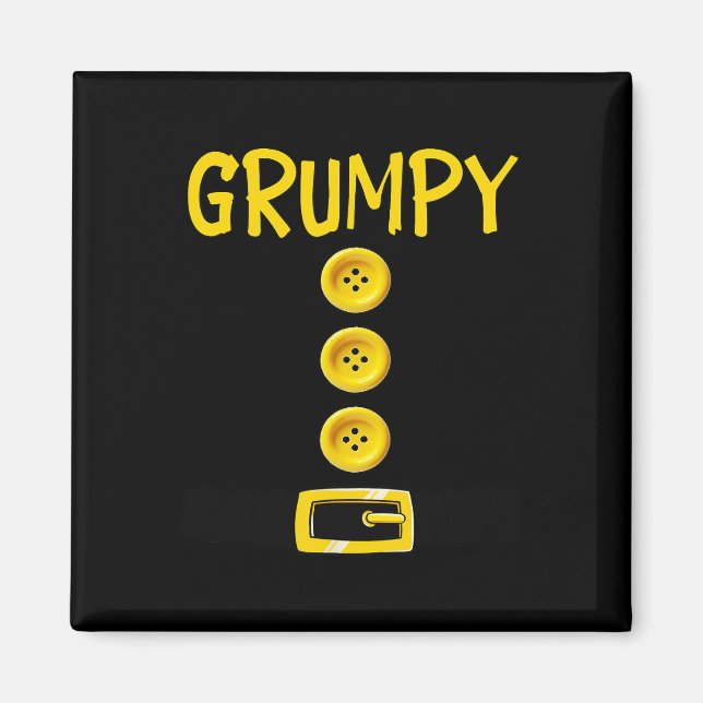Grumpy Dwarf Halloween Costume Colour Matching Gru Magnet (Front)
