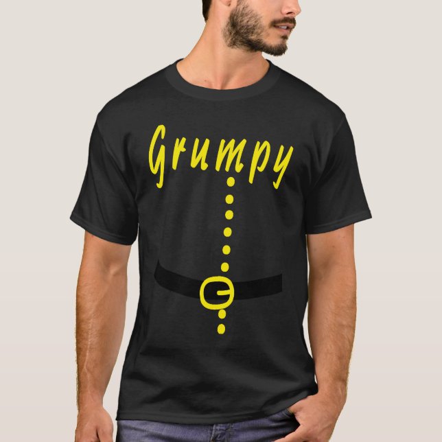Grumpy Dwarf Matching Family Group Costume Hallowe T-Shirt (Front)