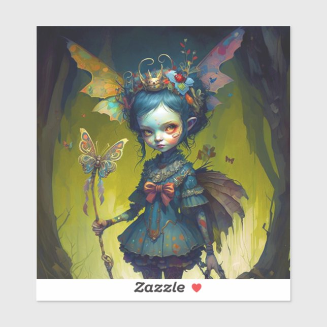 Grumpy Fairy Pixie Fantasy Art (Sheet)