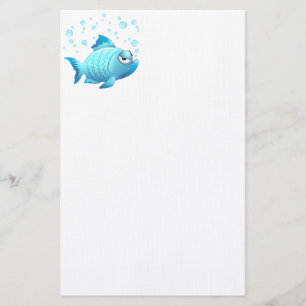 Grumpy Fish Cartoon Stationery