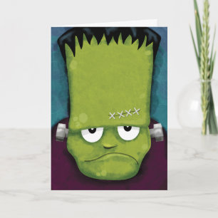 Grumpy Frankenstein   Happy Halloween Card