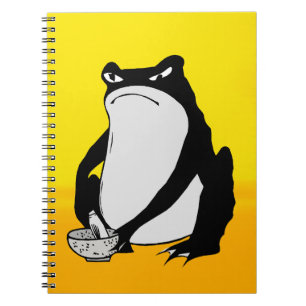 Grumpy Frog drawing Japanese art by Matsumoto Hoji Notebook