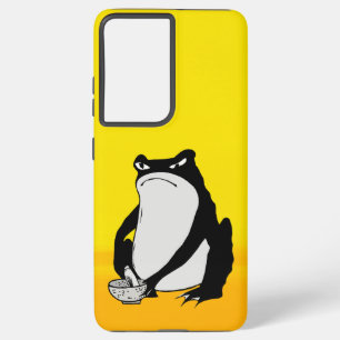 Grumpy Frog drawing Japanese art by Matsumoto Hoji Samsung Galaxy Case