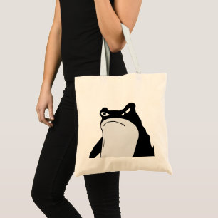 Grumpy Frog drawing Japanese art by Matsumoto Hoji Tote Bag