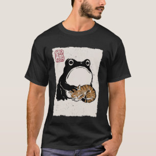 Grumpy Frog Funny Cat Sleeping Cute Cat Mum Anime  T-Shirt