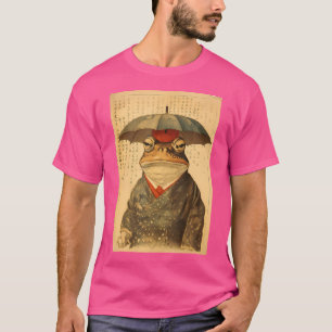 Grumpy Frog Unimpressed Toad Japanese Aesthetic T-Shirt