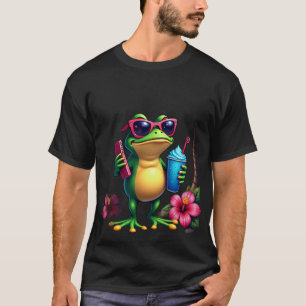 Grumpy Frog Vaporwave Y2K Retro Cool Aesthetic Tro T-Shirt