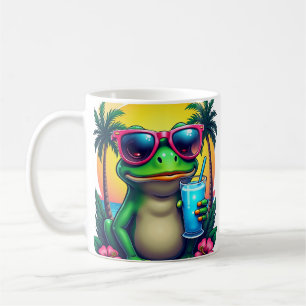 Grumpy Frog Y2K Flip Phone Slushie Vaporwave Tropi Coffee Mug