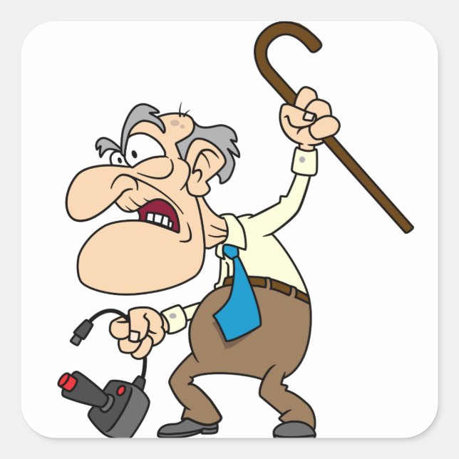 Grumpy Geezer Gamer Sticker (Front)