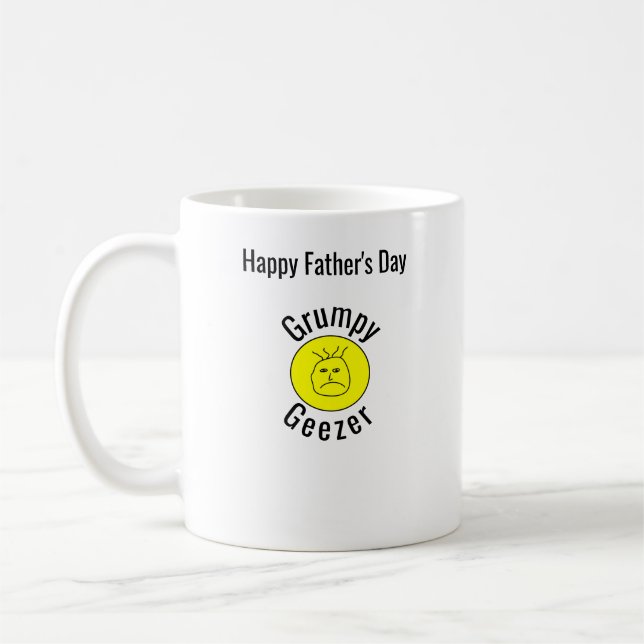 Grumpy Geezer Small curved text logo Coffee Mug (Left)