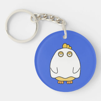 Grumpy Ghost Chick Key Ring